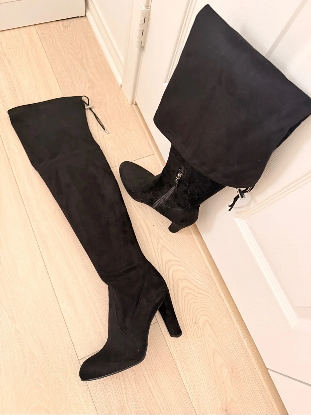 Sam Edelman Black Over-the-Knee Faux Suede Boots